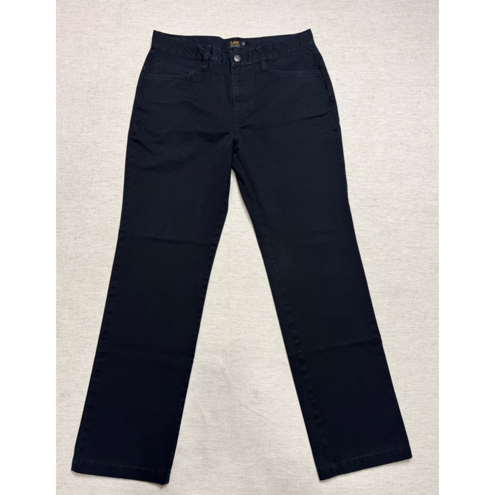 Lee Men’s Pants 33x32 Black Straight Leg Relaxed Fit Casual Workwear Classical